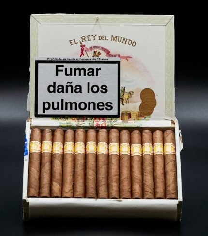 El Rey del Mundo Demi Tasse box of 25 premium Cuban cigars handcrafted with aged tobacco, offering a smooth, mild-to-medium bodied smoking experience in a compact format.