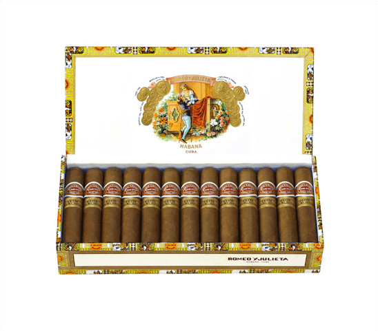 Romeo y Julieta Petit Churchills (25) – Premium Cuban Cigars Box of 25 Romeo y Julieta Petit Churchills box of 25 premium Cuban cigars handcrafted with aged tobacco leaves, offering a smooth draw and rich, balanced smoking experience in a compact Churchill format.